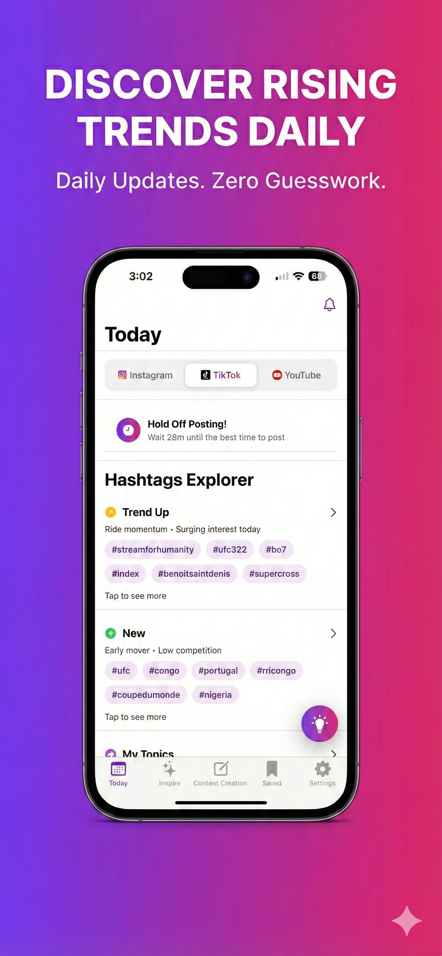 Today feature - Algorithm targeting with tags and timing data